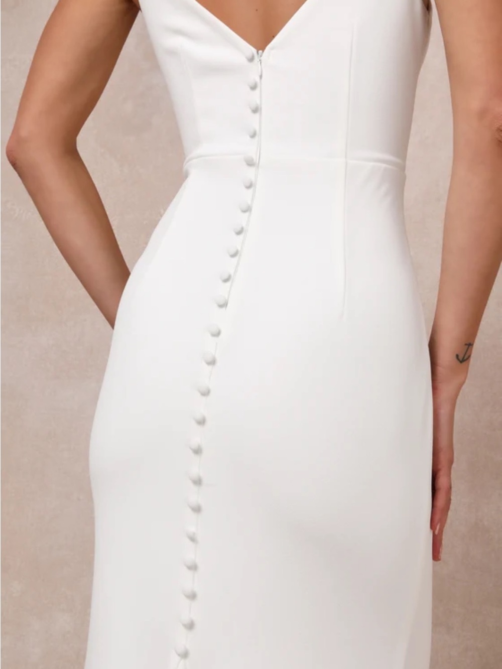 Lulus Feeling Of Forever White Sleeveless Mermaid Maxi Dress - Size S - Picture 3 of 3